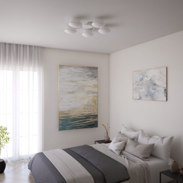 Светильник светодиодный Accento lighting EGO-R с пультом ДУ 5x100 Вт белый