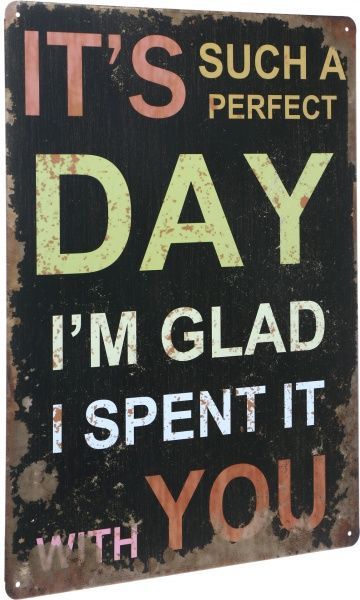 Табличка сувенирная Perfect day 30х40 см