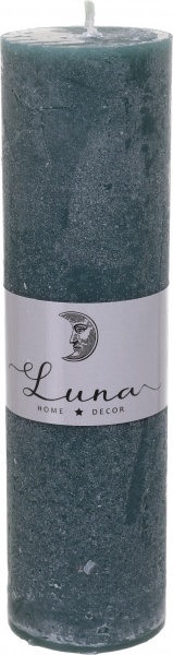 Свічка Рустік циліндр темно-сірий C5520-444 Luna