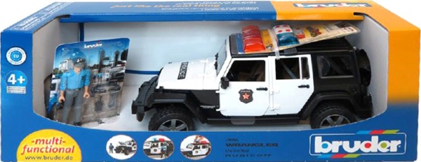 Джип Bruder Wrangler Unlimited Rubicon Police + фигурка полисмен 1:16 2526