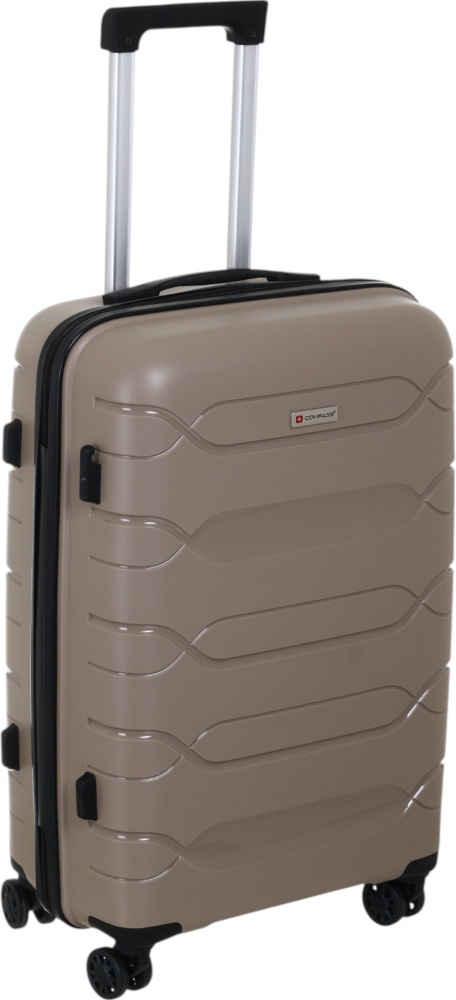 Чемодан Compass №XY007 M 59 л капучино 60x41x24 см