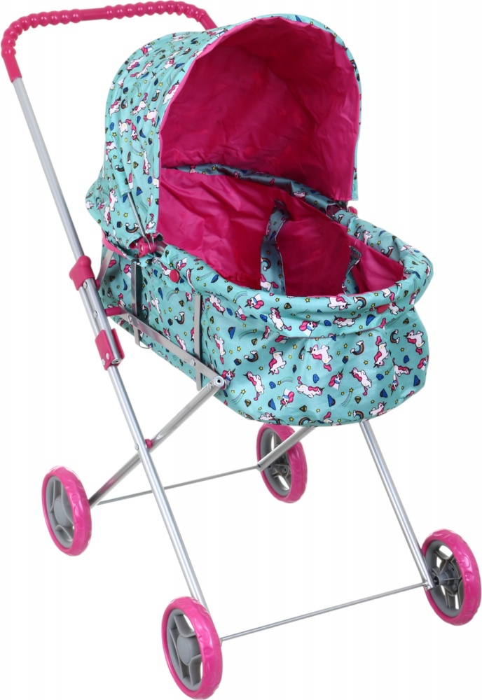 Коляска для ляльок PIXIE 63.5х36х73 см блакитно-рожевий 9308