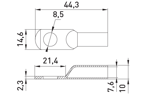 Наконечник кабельний кільцевий E.NEXT e.end.stand.jg.25 D8.2 сірий s077104