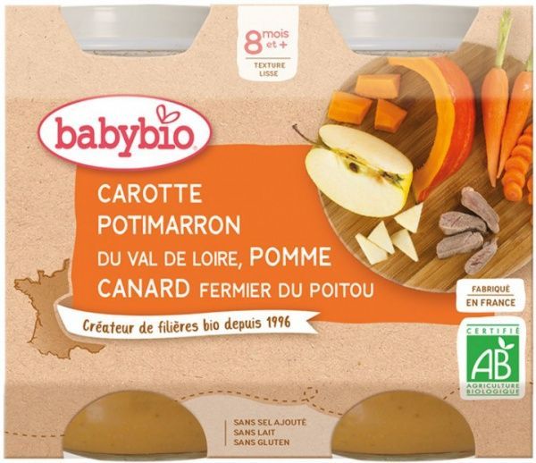 Пюре Babybio органическое из овощей и утки 200 г 51064 