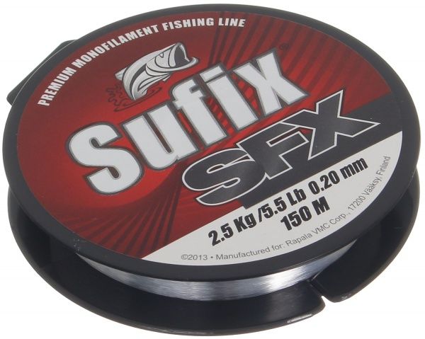 Волосінь Sufix SFX SELF HANGING SPOOL 150м 0,2мм 2,5кг прозора