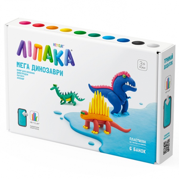 Набор для лепки Lipaka самозатвердевающий пластилин ЛИПАКА – Лагозух, аллозавр, диметродон 60033-UA01