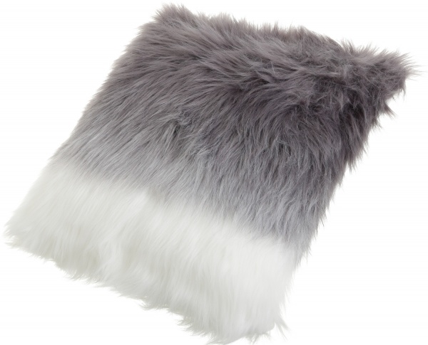 Подушка KM серая с искусственным мехом 100% полиэстер 45x45 см серый 