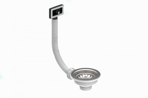 Сифон для кухонної мийки ALBA мала колба, випуск 3-1/2