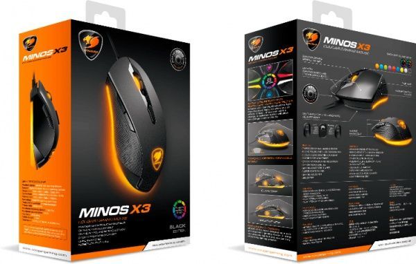 Мишка Cougar Minos X3 black 