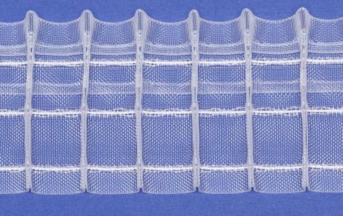 Тесьма Caruso 40067/70 прозрачная равномерная 1:2 2 ряда петель Bandex