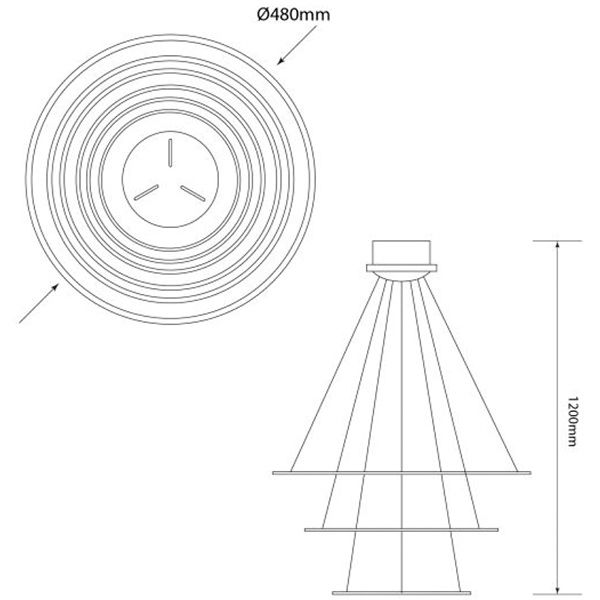 Люстра светодиодная Светкомплект L-ACR-R 550 120 Вт белый матовый 