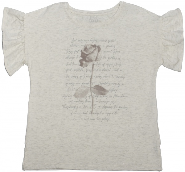 Футболка для дівчинки 732-430-5 р.128 молочний 