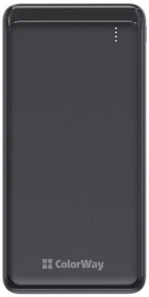 Зовнішній акумулятор (Powerbank) ColorWay LCD USB QC3.0 + USB-C PD 22.5W 10000 mAh black (CW-PB100LPG3BK-PD) 