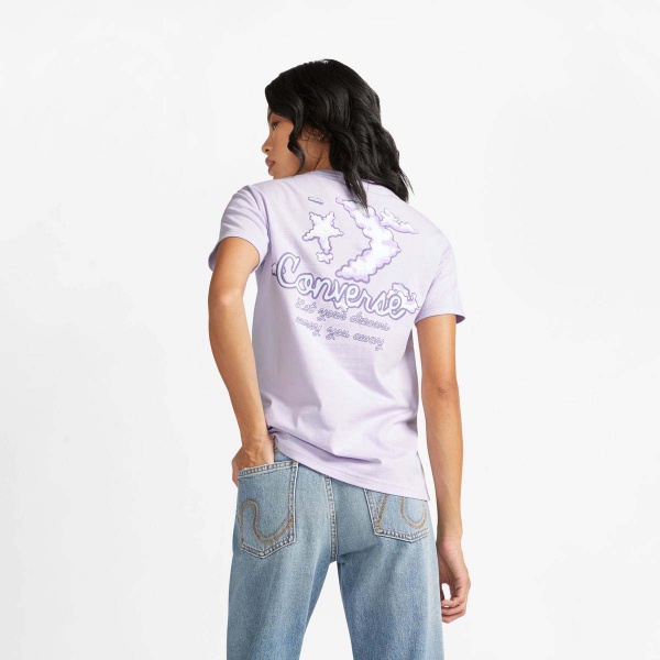 Футболка Converse SEASONAL GRAPHIC WORD ART SS TEE 10024536-533 р.M фіолетовий