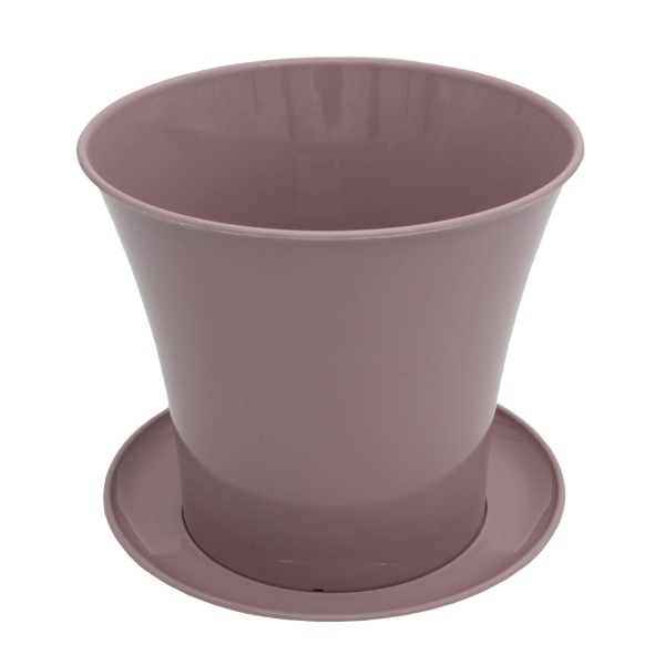 Горшок пластиковый Омела Акварель 2,3 л D 18 круглый пудровый 
