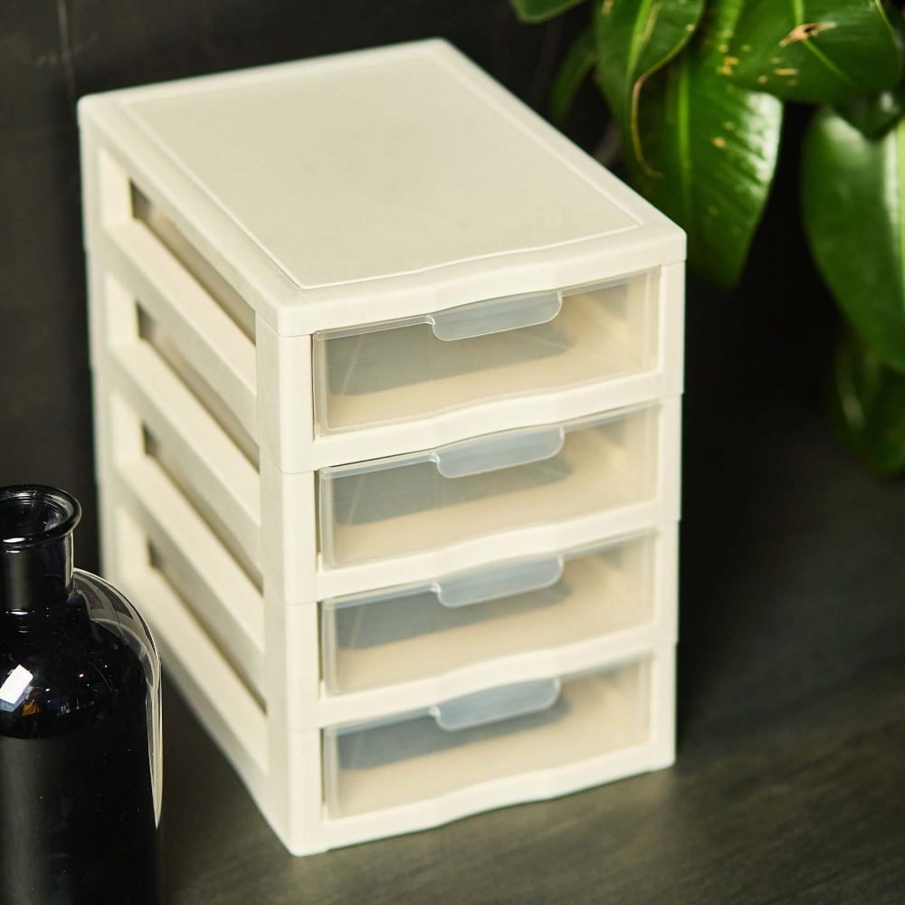 Органайзер Алеана 127015 біла роза універсальний на 4 ящика біла роза 260x185x265 мм