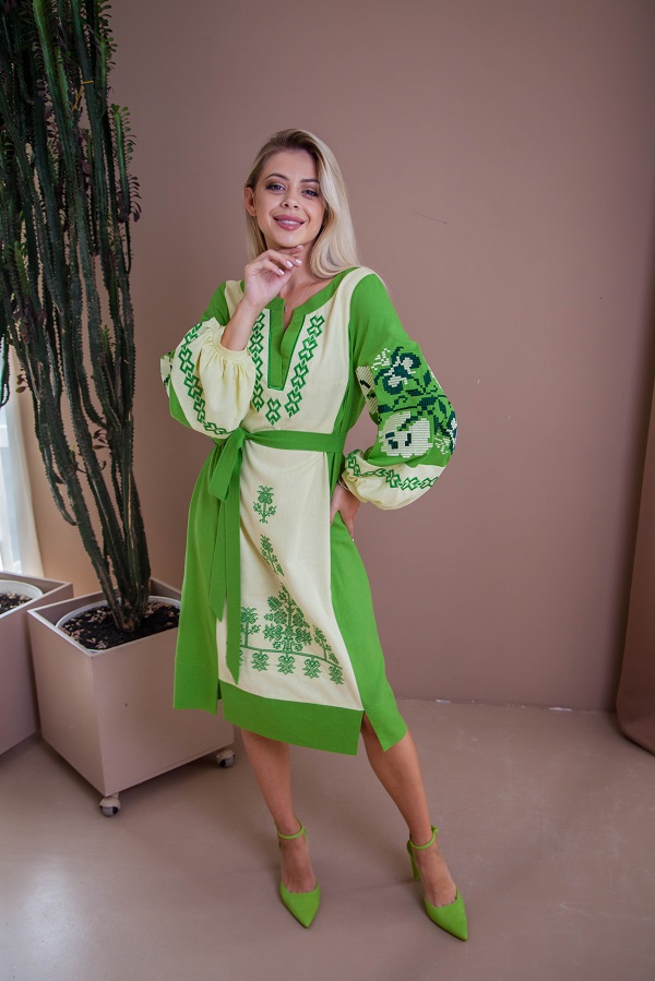 Сукня Galychanka Мавка Wdr-0331 р.XXL 1023 Жовта[1271] Olive Green