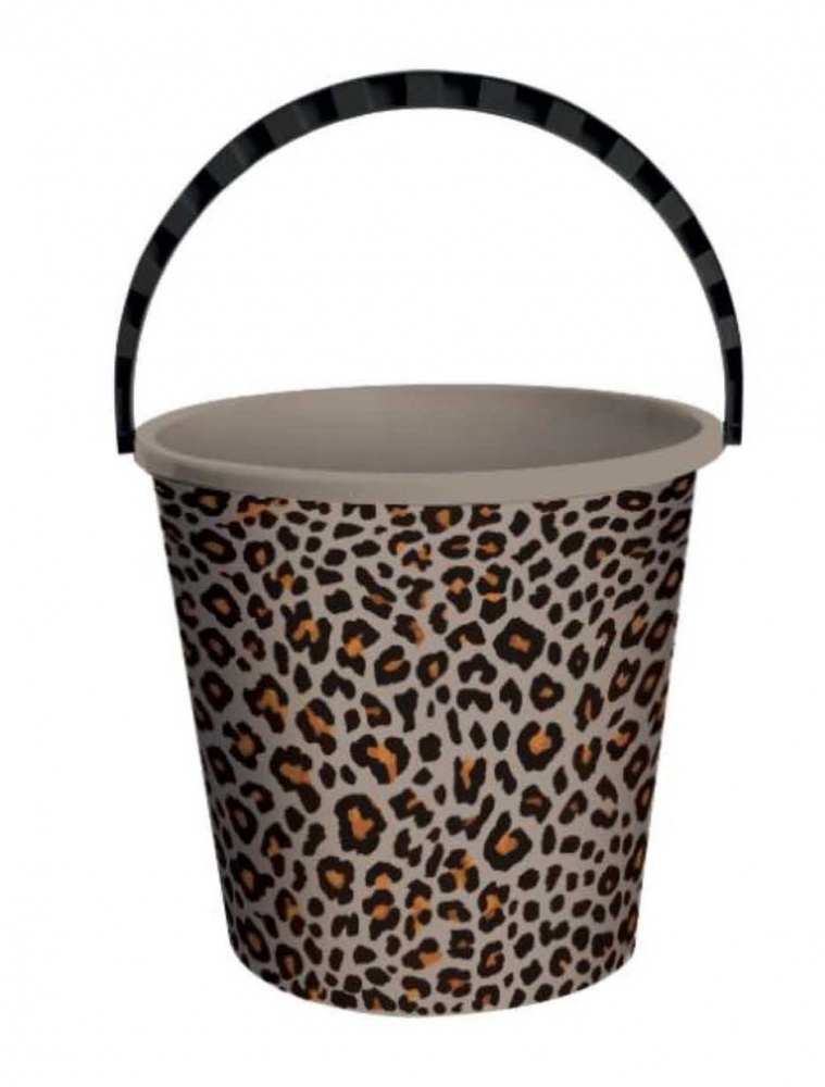 Ведро обычное York круглое Panther 10 л леопардовый