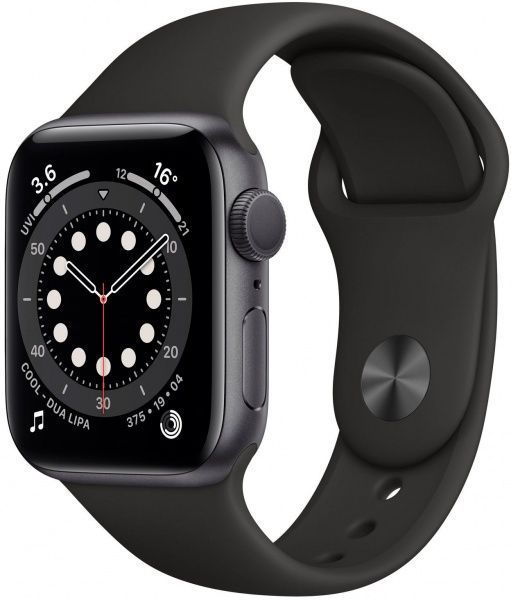 Смарт-годинник Apple Watch Series 6 GPS 44mm space grey Aluminium Case with Black Sport Band(M00H3UL/A)