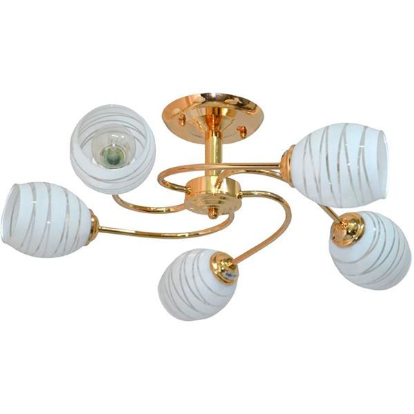 Люстра потолочная Геотон Потолочник ГЕОТОН НПБ 02-5х60-932 C496-5 5x60 Вт E27 французское золото 
