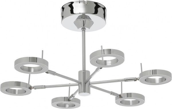 Люстра светодиодная Интеркласс НСБ 04-6хХХ-293 6x4 Вт хром C8065-6 