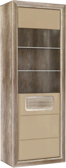 Вітрина Forte Meble 1d TIZIANO TZV71LB дуб античний 