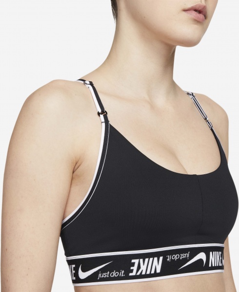 Бра Nike W NK DF INDY LOGO BRA DM0560-010 р.L чорно-білий
