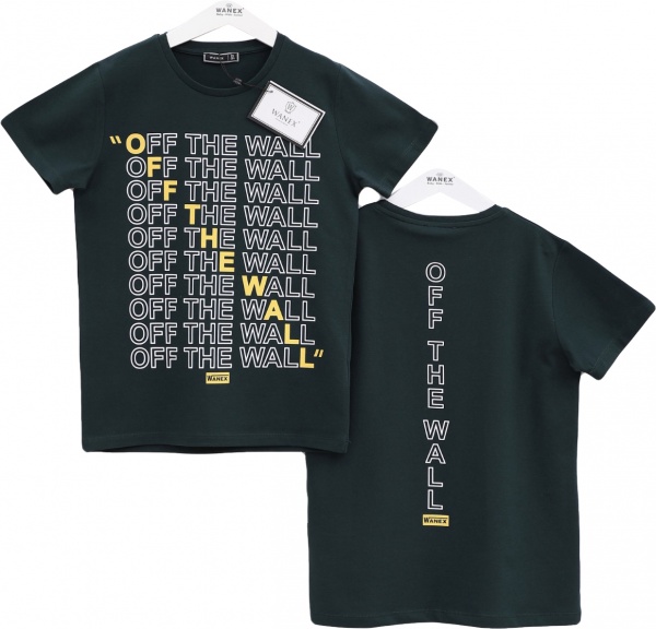 Футболка для хлопчиків Wanex 14938 р.134 чорний 