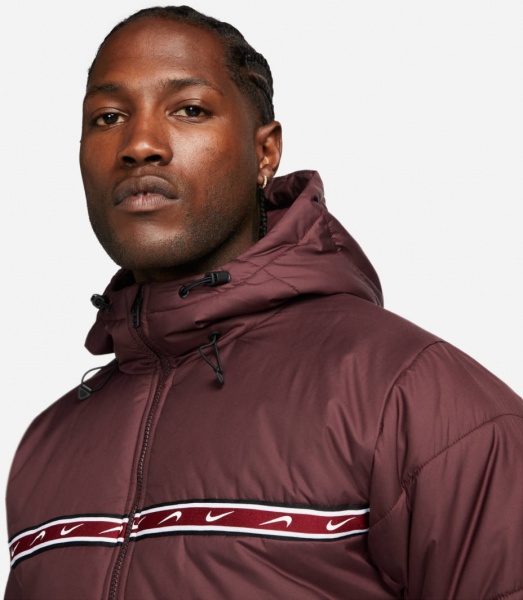 Пуховик Nike M NSW REPEAT SYN FILL JKT DX2037-652 р.2XL бордовий
