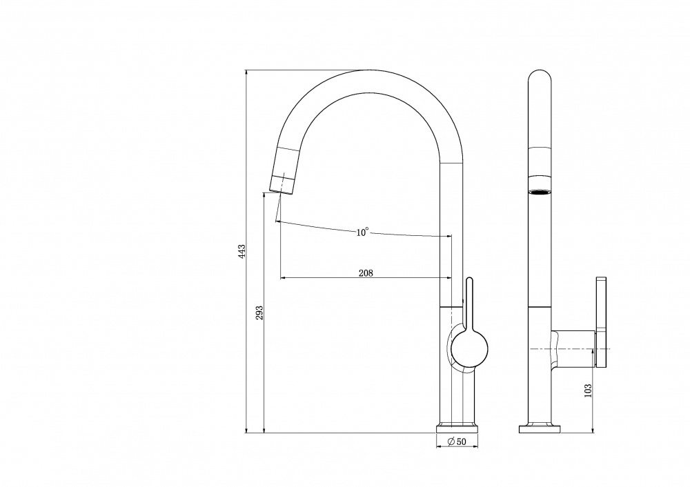 Смеситель для кухни Aqua Rodos BARI 04 Chrome