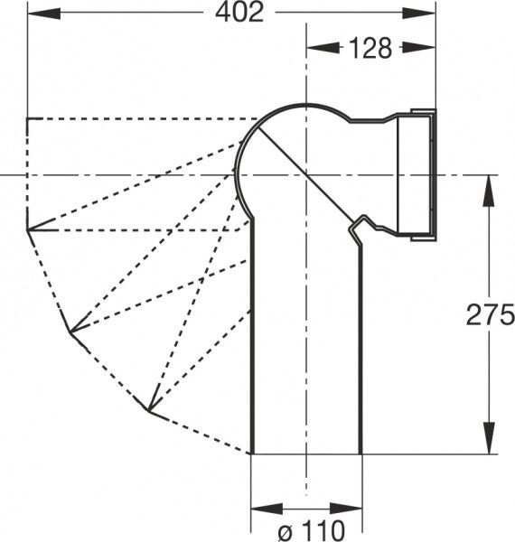 Шарнірне з'єднання Bonomini 8210UN11B0 для унітазу, унiверсальне d110