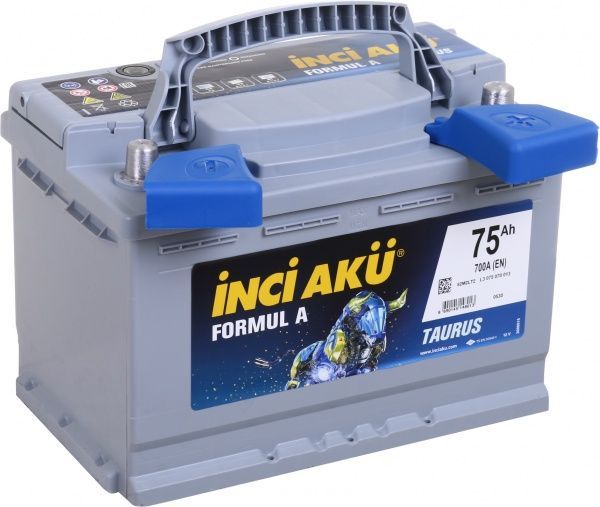 Аккумулятор автомобильный INCI Formula (Taurus) 75А 12 B L3 075 070 013 «+» справа