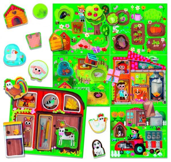 Гра-пазл Headu Монтессорі_Життя на фермі MU23608