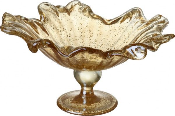 Фруктовниця Universo 34х18 см блискучий медовий із золотим Antonio Tammaro