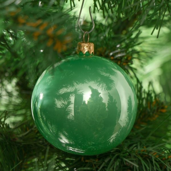 Куля скляна d100 однотонна м'ятний