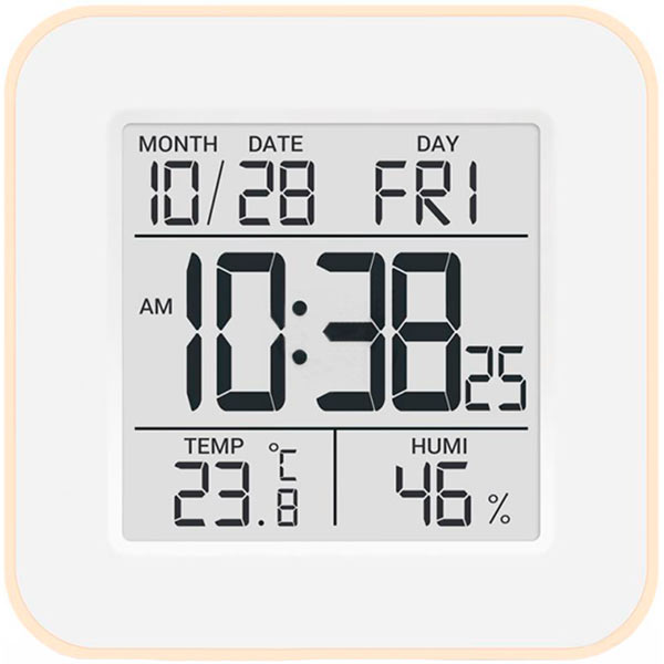 Термогигрометр Стеклоприбор Т-19 с часами бежевый