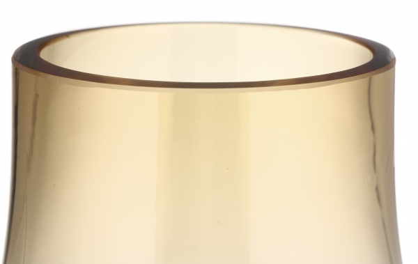 Ваза стеклянная Wrzesniak Glassworks Яншо 34 см янтарная 