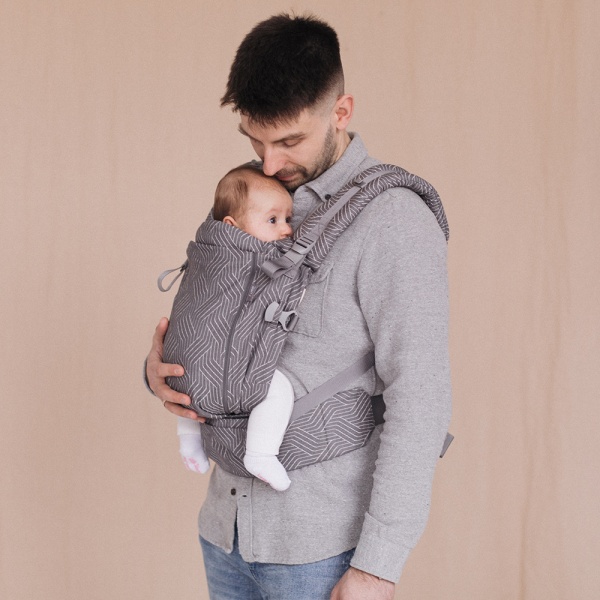 Ерго-рюкзак ONE Organic Хвиля Love & Carry сірий LC573 