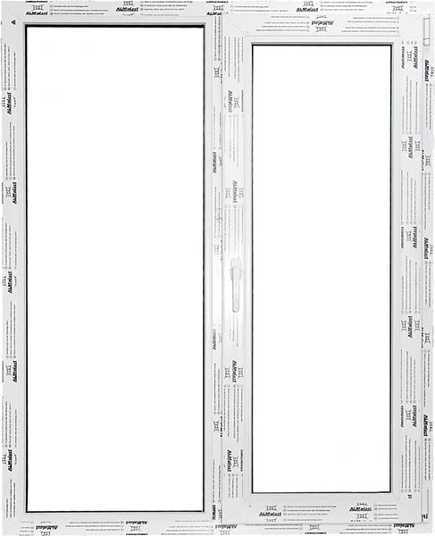 Окно двухстворчатое поворотное-откидное ALMplast 1400х1410 мм