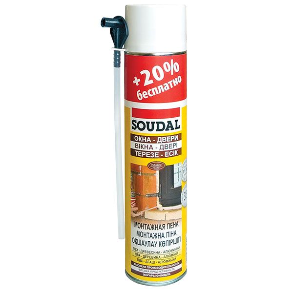 Піна монтажна SOUDAL 500 мл +20% 600 мл