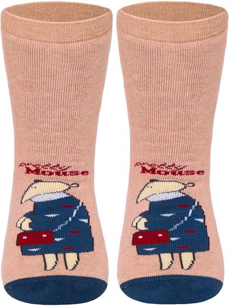 Шкарпетки дитячі Conte-Kids ВЕСЕЛІ НІЖКИ (махрові, проти ковзання) мал. 295 17С-45СП р.22 бежевий з малюнком 