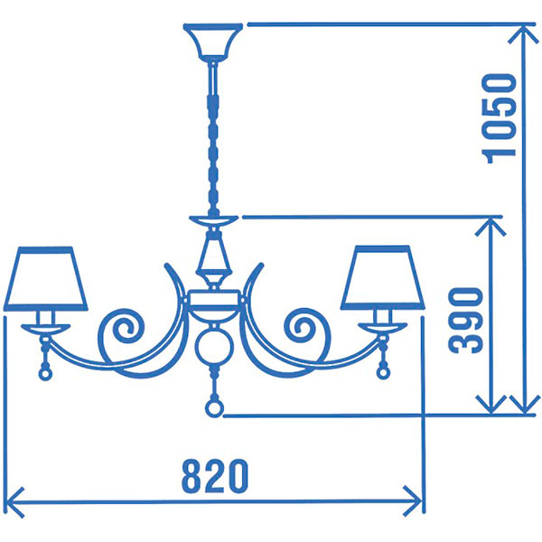 Люстра Victoria Lighting Carla/SP8 8x40 Вт