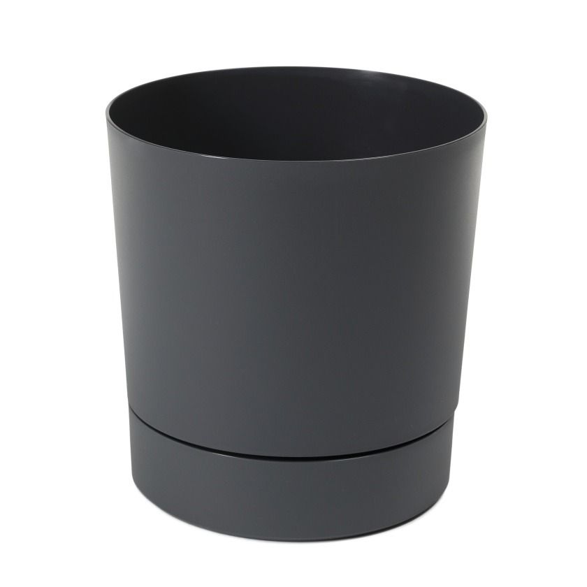 Вазон AURA з підставкою 28х29,4 см круглий антрацит 13 л Lamela (9821266)