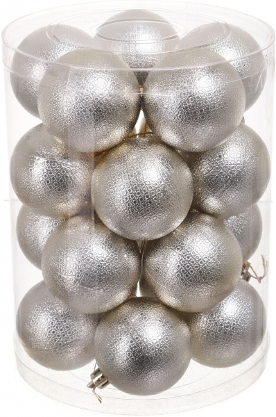 Набор елочных шаров Рельеф в ассортименте (EPI-N4-6020-274S) d 60 мм 20 шт./уп.