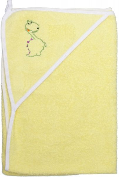 Полотенце Homeline уголок с вышивкой 90x90 см желтый