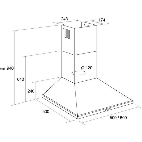 Витяжка Pyramida KH 60 WOOD BLACK