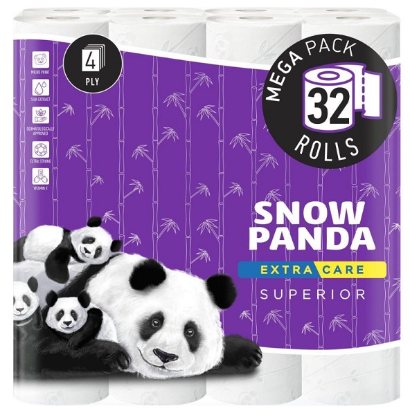 Туалетний папір Сніжна Панда Superior чотиришаровий 32 шт.