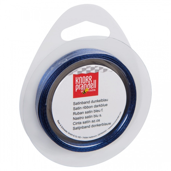 Стрічка декоративна Knorr Prandell Стрічка сатинова ribbon 3mm 10m darkblue 0,3 см 10 м темно-синій 
