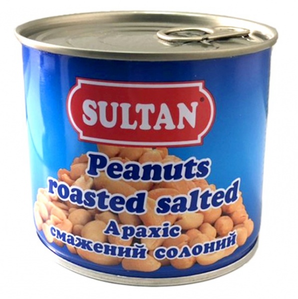 Арахис ТМ Sultan жареный соленый ж/б 120 г