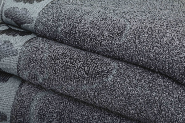 Рушник махровий Ginko 70x140 см сірий Texpol 